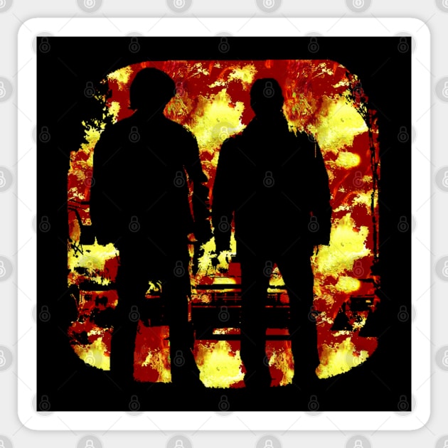 DEAN AND SAM - FIRE Sticker by GreatSeries